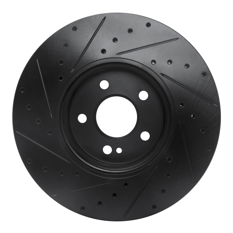 Mercedes-Benz A220 Brake Rotor (1) - Front Right - R1 Concepts - Drilled & Slotted - Black - `19-`26